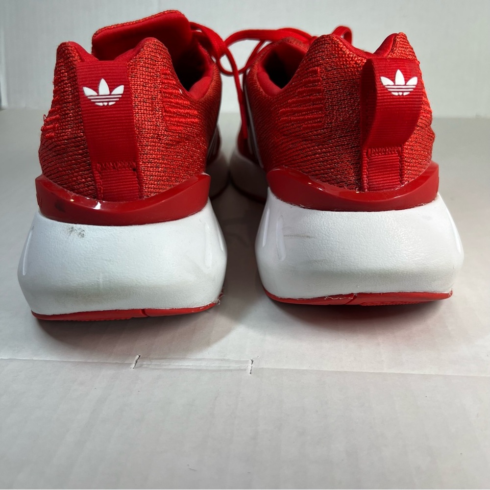 Adidas Men’s Red and White Sneakers - Picture 6 of 9